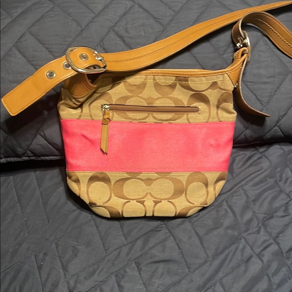 Coach Tan and Pink Women's Bag